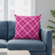 Hermosa Almohada Grande de Tirar Cuadrada de Plaid