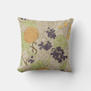 Hermosa almohada italiana estilo jardín de frutas.