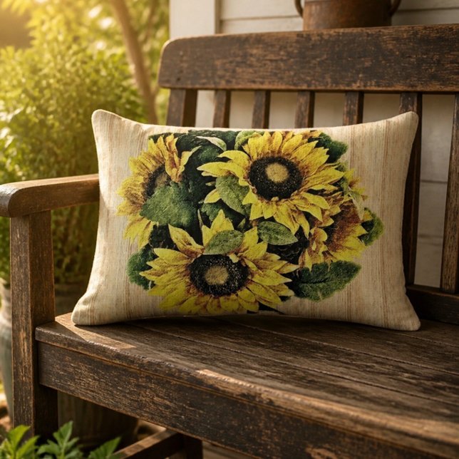 Hermosa Almohada Lumbar de Girasol (Subido por el creador)