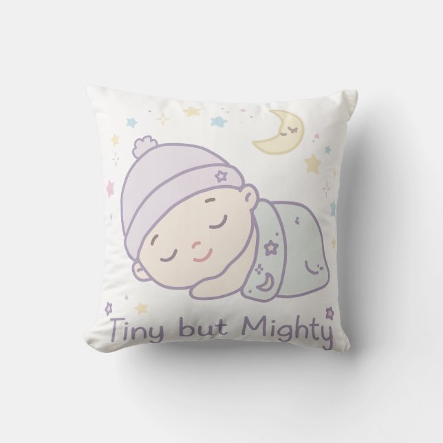 Hermosa Almohada Pequeña Pero Poderosa De Bebé Dor (Anverso)