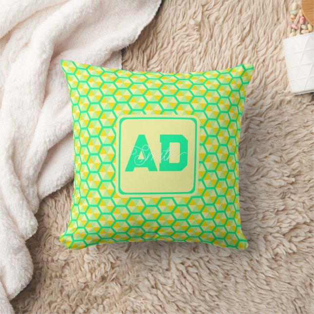 Hermosa Almohada Personalizada con Monograma para  (Manta)