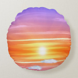 Hermosa almohada redonda de Sunrise