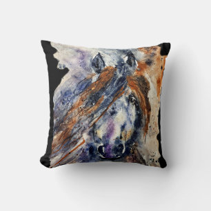 Hermosa almohada salvaje de caballos Appaloosa