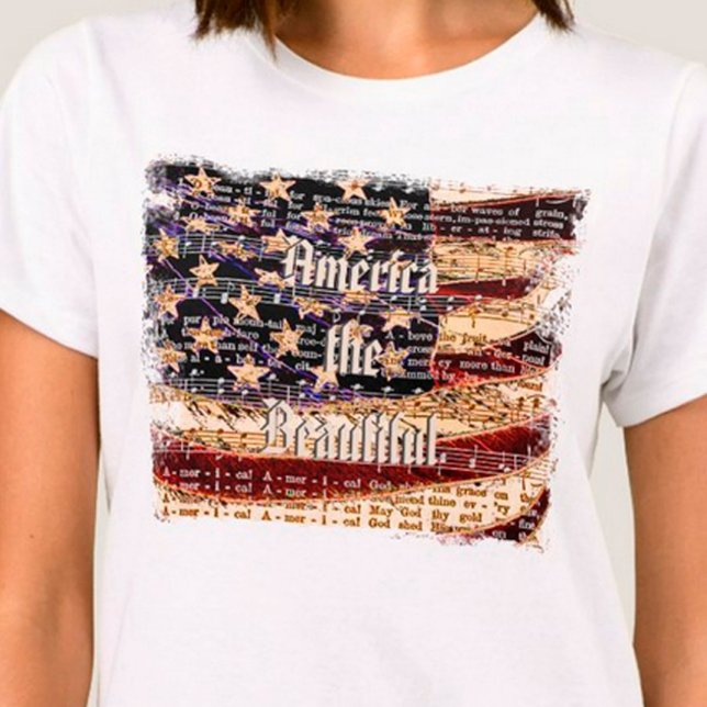 Hermosa América - camiseta de mujeres patrióticas (Stylish Americana Fashion)