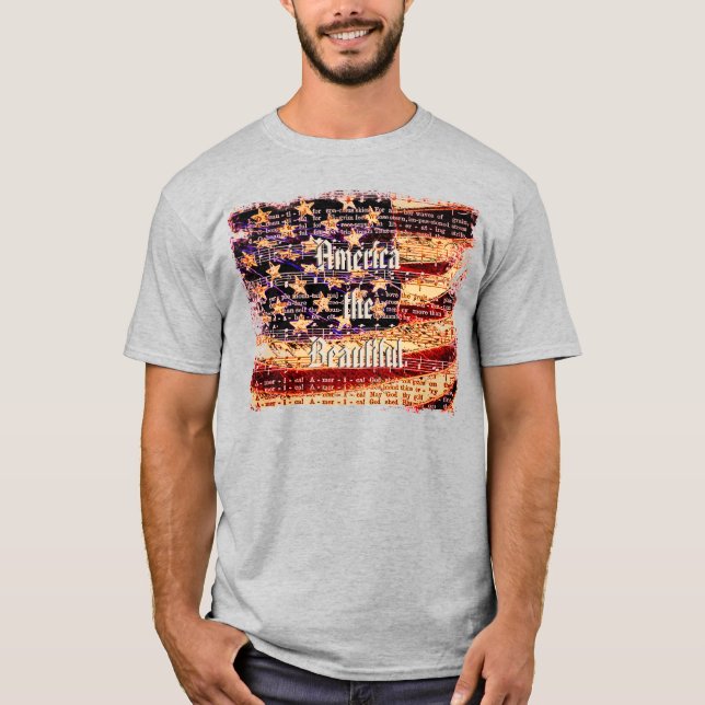 Hermosa América, grises, camiseta de hombres patri (Anverso)