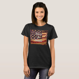 Hermosa América, negra, camiseta de mujeres patrió