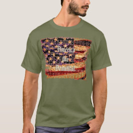 Hermosa América, oliva, camiseta de hombres patrió