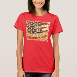 Hermosa América, roja, camiseta de mujeres patriót
