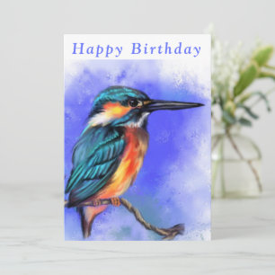 Hermosa ave de Kingfisher - Feliz cumpleaños