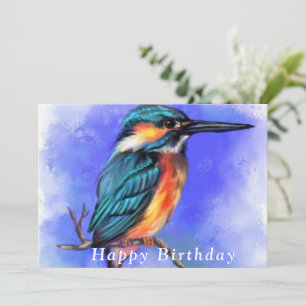Hermosa ave de Kingfisher - Feliz cumpleaños -