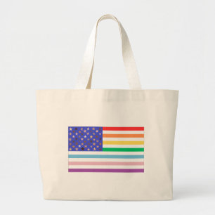 Hermosa bandera de EE. UU. Bolsa de mano grande