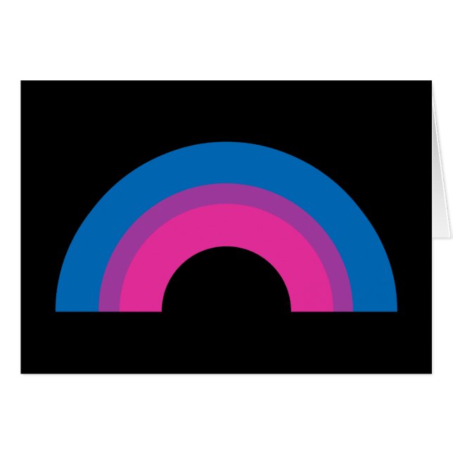 Hermosa bandera del Orgullo Bisexual Tarjeta Negra (Anverso (Horizontal))