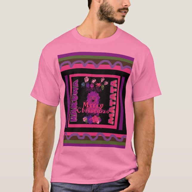 Hermosa bebé rosa Feliz Navidad Camiseta (Anverso)