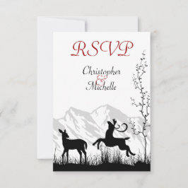 Hermosa boda de la montaña de Cerfs RSVP