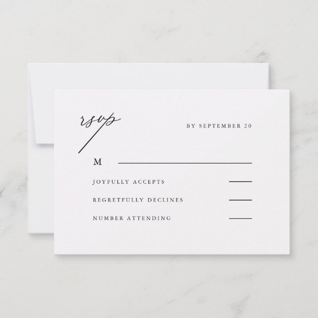 Hermosa Boda Púrpura Oscura Rsvp (Anverso)