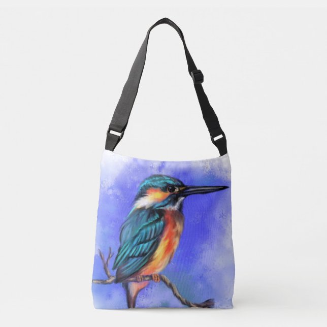 Hermosa bolsa de crucigrama de aves de Kingfisher (Anverso)