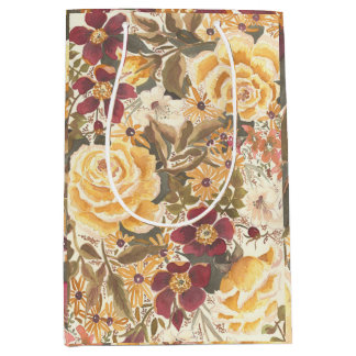 Hermosa bolsa de regalo floral de otoño