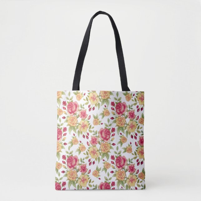 Hermosa bolsa de té diseñada con flores (Anverso)