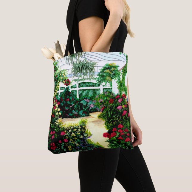 Hermosa bolsa de tocador de Greenhouse pintada (Detalle)