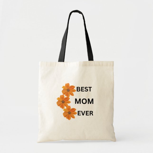 Hermosa bolsa de tote floral para mamá (Frente)
