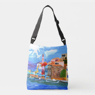 Hermosa bolsa Grecia Crossbody
