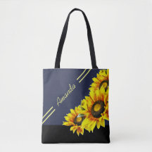 Hermosa bolsa personalizada de girasol