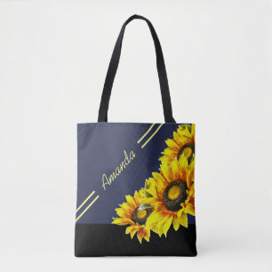 Hermosa bolsa personalizada de girasol