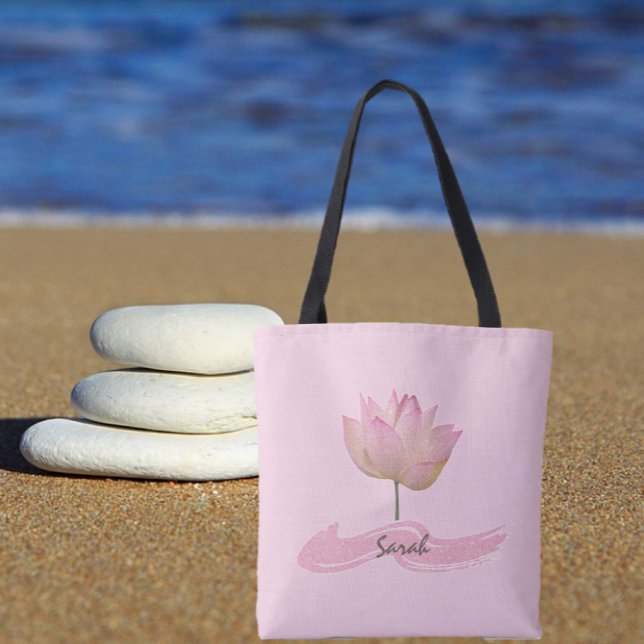 Hermosa bolsa rosa de flores de Lotus (Subido por el creador)