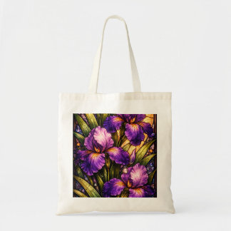¡Hermosa bolsa tote con flores moradas!