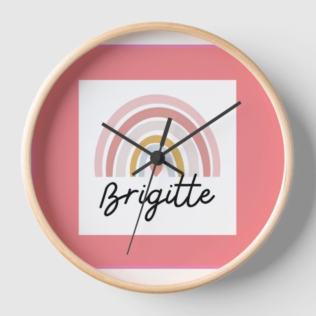 Hermosa Brigitte con reloj de pared de diseño arco (Anverso)