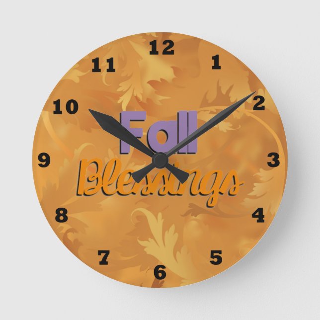 Hermosa caída bendecir reloj de pared (Anverso)