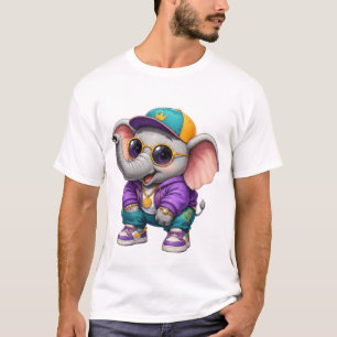 Hermosa camiseta con elefante bebé 