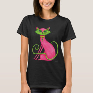 Hermosa camiseta con gato caprichoso!
