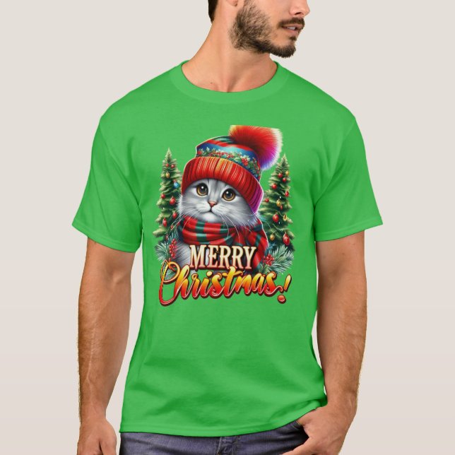 Hermosa Camiseta Con Motivo De Navidad (Anverso)