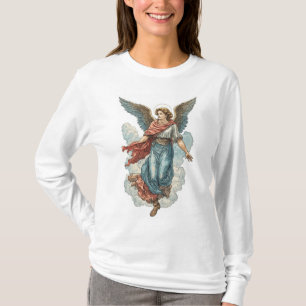 Hermosa camiseta cristiana de manga larga para muj