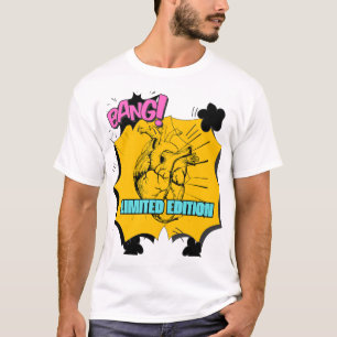 Hermosa camiseta de diseño de corazón