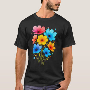 Hermosa camiseta de flor floral
