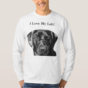 Hermosa camiseta de Labrador negro para hombres