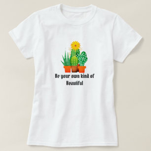 Hermosa Camiseta De Mujer De Jardín De Cactus Sucu