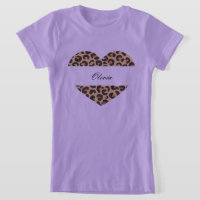 hermosa camiseta de personalizado leopardo