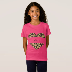 hermosa camiseta de personalizado leopardo