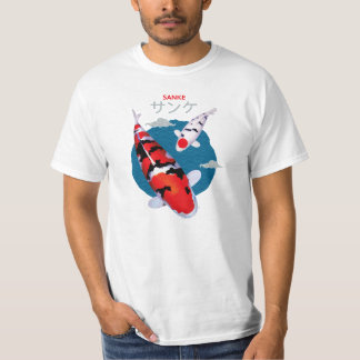 Hermosa camiseta de pescados de Sanke Koi - Elegan