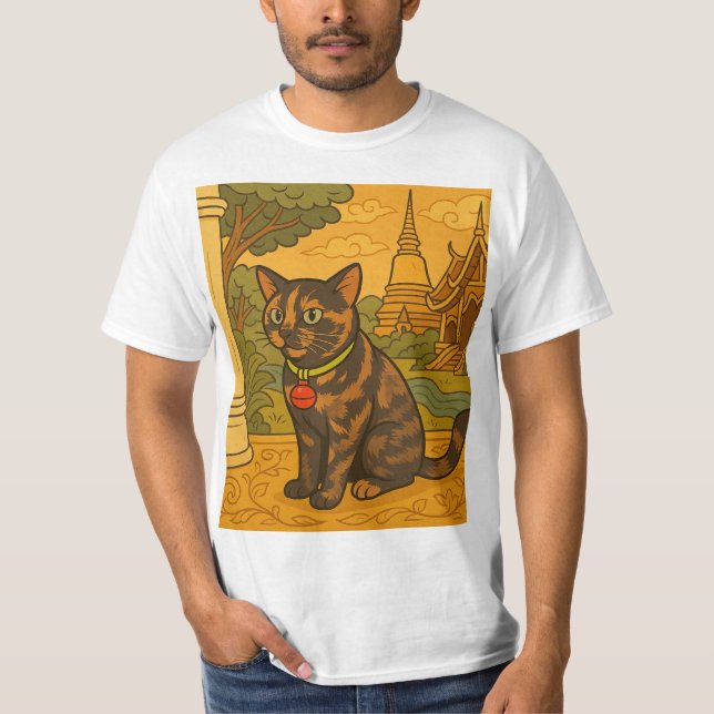 Hermosa camiseta de Siam Cat para hombres (Anverso)