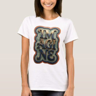 Hermosa camiseta IMAGINE dorada