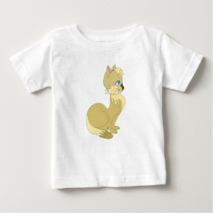 Hermosa camiseta para bebé gato