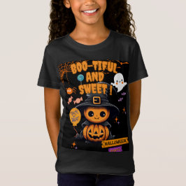 Hermosa camiseta para niños de Halloween | Calabaz