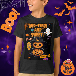 Hermosa camiseta para niños de Halloween Cute Gh