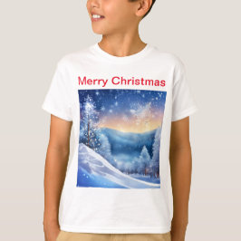Hermosa camiseta para niños de invierno | Escenari