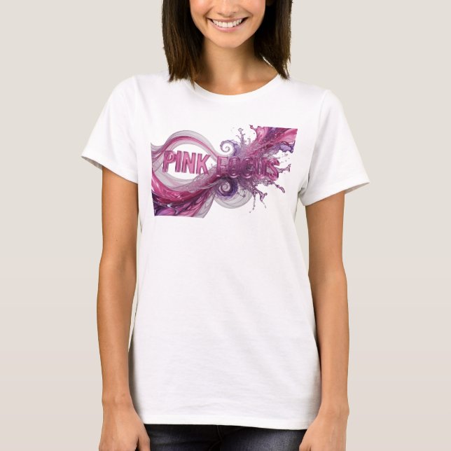 Hermosa camiseta PINK FOCUS Statement rosa (Anverso)