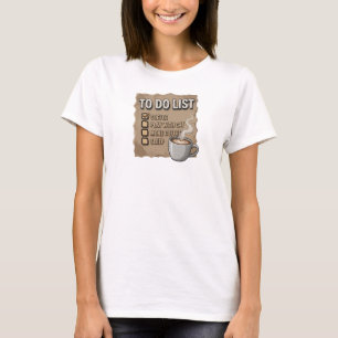Hermosa camiseta rosa de COFFEE JUEGA CON GATO